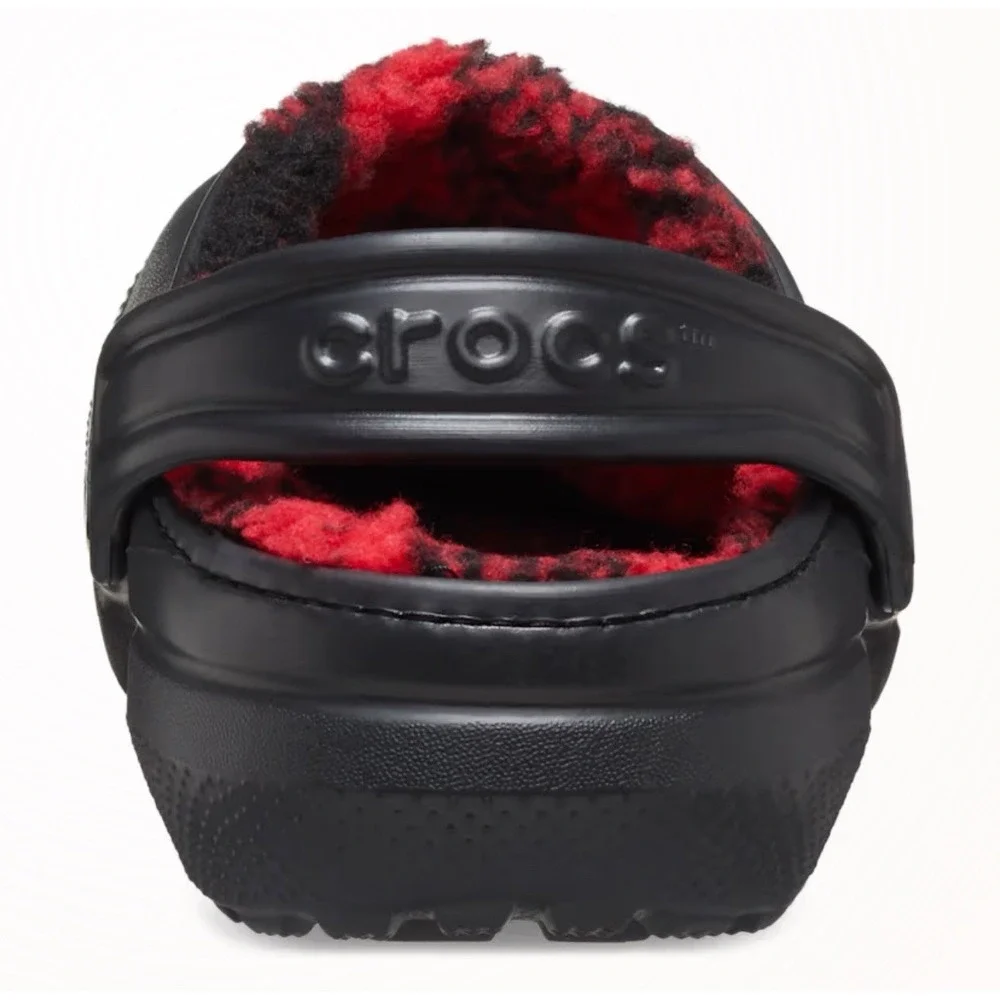 Crocs Classic Lined Red & Black Buffalo‎ Check Youth Kids Junior Size J2 NEW